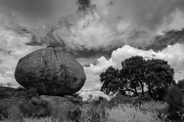 Landscape in the Natural Area of Barruecos. Extremadura. Spain.