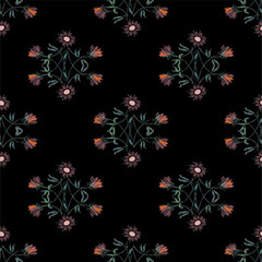 Seamless floral background. Wallpaper vintage flower pattern.