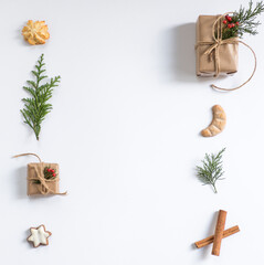 Minimal Christmas pattern frame 