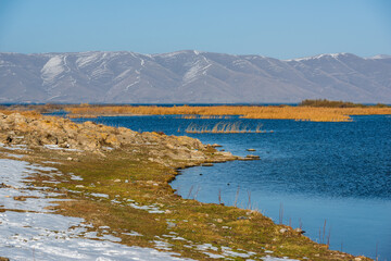 beautiful view of lake Sevan, Armenia