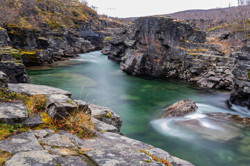 Abiskojokk Fluss im Abisko Nationalpark