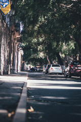 Calle larga y angosta