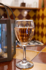 Tasting of local rose wine from Aix en Provence, Provence, France
