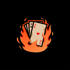 fire card fire card flame illustration background vector