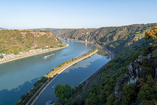 View of the Rhine from the Loreley rock