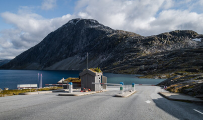 Toll both at the entrance to the road to Dalsnibba mountain top, Norway