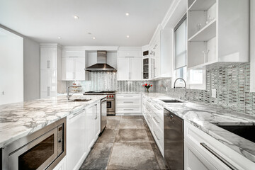 Big modern luxury furnished house in Montreal with swimming pool and backyard