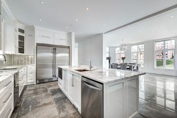 Big modern luxury furnished house in Montreal with swimming pool and backyard