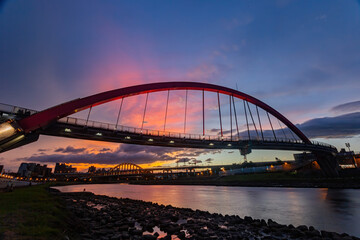 Sunset view of the beautiful Rainbow Bridge