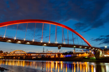 Obraz na płótnie Canvas Twilight view of the beautiful Rainbow Bridge
