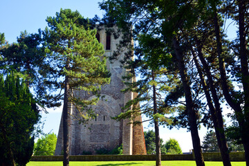Bergues, France, historical architecture ancient abbey
