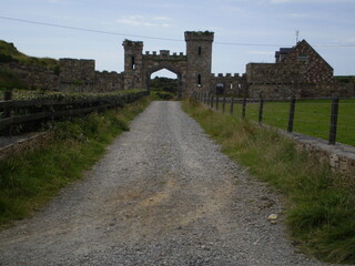 Fototapeta na wymiar Road to Clifden Castle in Connemara, Ireland