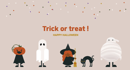 trick or treat halloween card