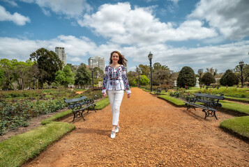 young woman relaxing in the park