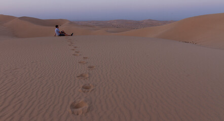 Fototapeta na wymiar Solitude in the desert
