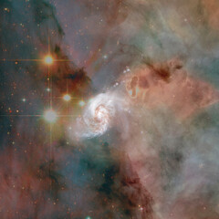 Fototapeta premium Science fiction wallpaper. Billions of galaxies in the universe. Elements of this image furnished by NASA