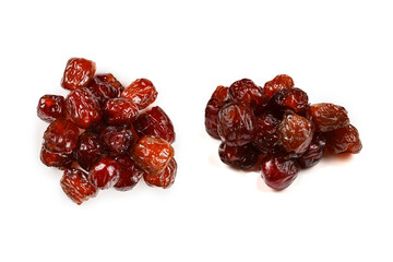 Dried dates isolated on white background.