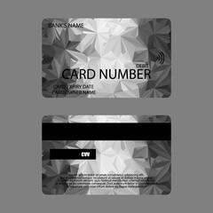 Bonus card with geometric pattern. Abstract vector background. eps 10