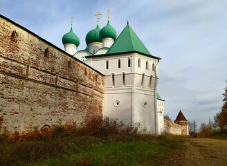 Yaroslavl region, Russia, Borisogleb Monastery, built in 16-17 centuries. View of the gate church. .
