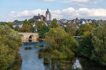 Fototapeta na wymiar The old Lahn bridge in Wetzlar