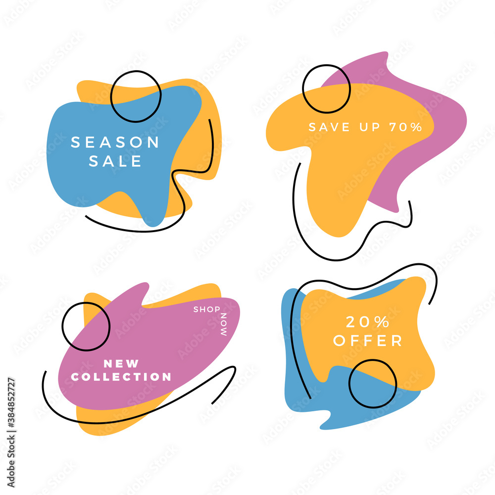 Poster dynamic geometric shapes. fluid design elements for minimal banner, logo, social post. trendy modern