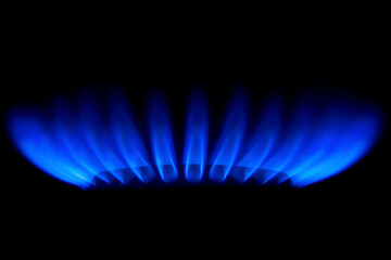 A hot plate burning in the dark