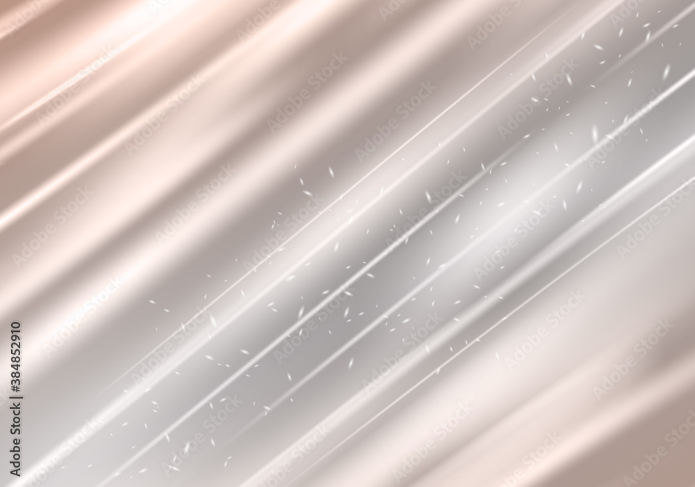 Poster Abstract White Background with Diagonal Stripes, Gradient and Sparkling Lights. Vector Minimalist Pattern
