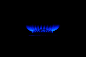 Burning hot plate in a beautiful blue color