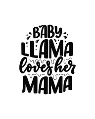 Obraz premium Funny hand drawn lettering quote about llama. Cool phrase for print and poster design. Inspirational kids slogan. Greeting card template. Vector
