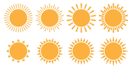Sun icon set