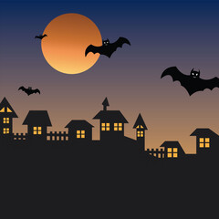 Halloween town, perfect illustration for Halloween holiday