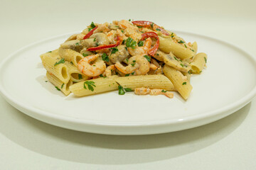 Pasta with shrimp