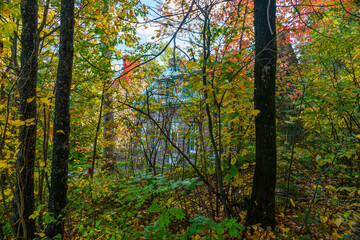Obraz premium Walking in the Moulin Park in Quebec city