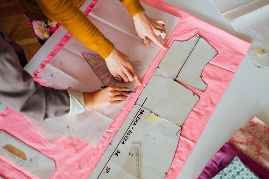 Designers Working on Clothes Patterns