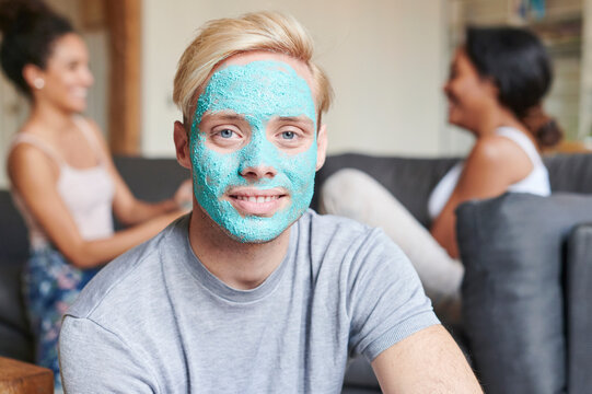 Young man wearing a face mask