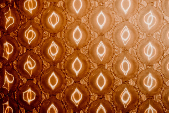 warm Patterns And Textures of Bubble Wrap