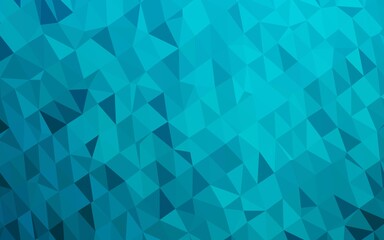 Light BLUE vector triangle mosaic cover.