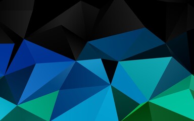 Light Blue, Green vector triangle mosaic template.