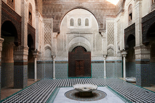 Madrassa building details Morocco