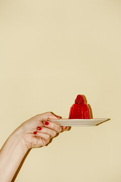 red jelly pudding