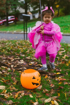 Little girl on Halloween