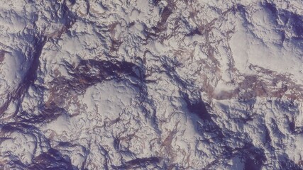 abstract texture of an alien planet in deep space 3d render