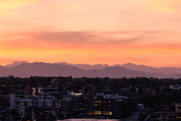 Dramatic colorful sunset