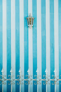 white and blue wall