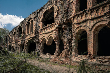 Ruins of an ancient fort. Ruined castle