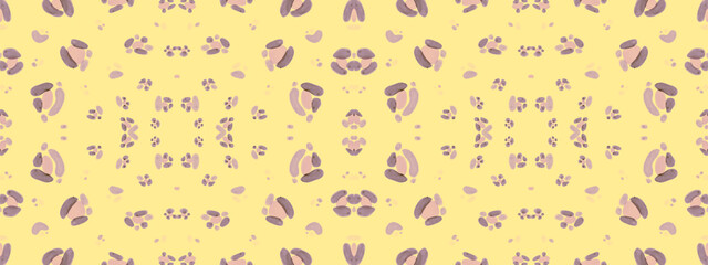 Seamless Leopard Imitation. Brown Camouflage 