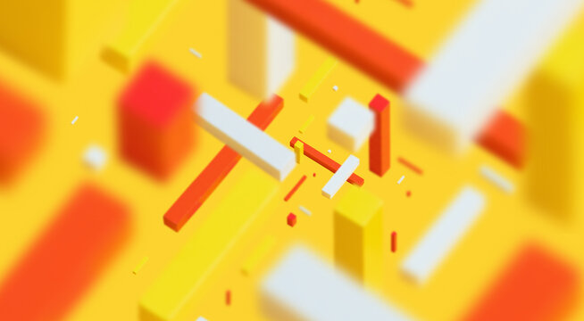 Abstract 3d Cubic Objects.