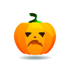 Halloween pumpkin icon vector image. Isolated pumpkin for design. Halloween symbol.