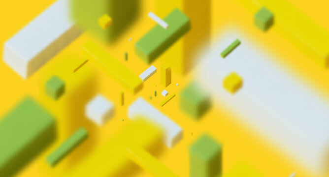 Abstract 3d Cubic Objects.