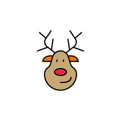 deer, Christmas line icon. Elements of New Year, Christmas illustration. Premium quality graphic design icon. Can be used for web, logo, mobile app, UI, UX